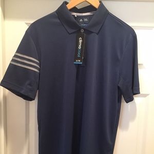 Adidas ClimaCool 3 Stripe Golf Polo Shirt Size XL
